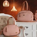 Kit Bolsa Maternidade Luxo Encanto Rosê 2 Peças - Sônia enxovais