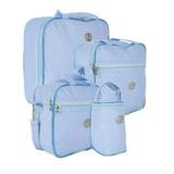 Kit Bolsa Maternidade Madrid 4 peças Azul - Nenê belo