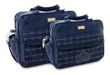 Kit Bolsa Maternidade Mave Baby Bebê Menina Menino Atacado Azul Marinho