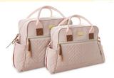 Kit Bolsa Maternidade Precious Rosê 3 peças com trocador
