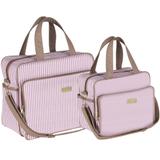 Kit Bolsa Maternidade Rosa e Bege Cream Plike Baby LSTRS