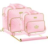 Kit Bolsa Maternidade Trocador Plike Baby Rosa TR-DR2