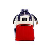 Kit Bolsa Mochila Maternidade Living Traveling Share De Costas Bege - Vermelho e Azul - Outras marcas