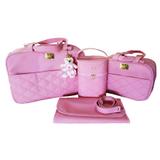 Kit Bolsa Saída Maternidade Rosa claro - Mk baby