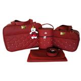 Kit Bolsa Saída Maternidade vinho - Mk baby