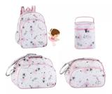 Kit Bolsas Maternidade Bebê 4 Peças Bailarina - Espera feliz