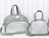 Kit Bolsas Maternidade Chevron Cinza Batistela Baby