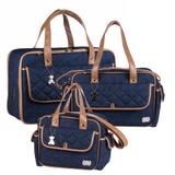 Kit bolsas maternidade Jeans Momole - 3 peças
