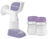 Kit Bomba de Tirar Leite Elétrica Para Mamães + 2 Recipentes para Armazenamento - Multikids
