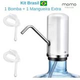 Kit Brasil - Bebedouro bomba para galão de água Momo Lifestyle - Branco Bom Dia