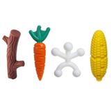 Kit Brinquedo Buddy Toys Graveto, Cenoura, Boneco e Milho Nylon