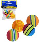 Kit brinquedos para gatos 4 bolas de eva + 2 pom pom - Western pet