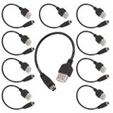 Kit C/ 10 Cabos Mini USB 5 pinos X USB A FÊMEA V3 - Hitto
