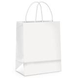 Kit c/ 10 Sacola de Papel M Branco 26x19,5x9,5 - 129592 - Wheaton