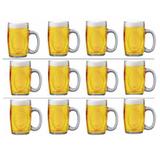 Kit C/12 Caneca Cerveja Copo De Vidro 500ml Chopp Tulipa Alemã Transparente Conjunto - Loja catarinense