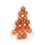 Kit C/ 17 Bola P/ Árvore de Natal 5cm Bronze - Cromus