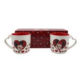 Kit c/2 canecas c/alca coração mickey e minnie emoji- 300ml - Zc