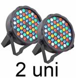 Kit C/ 2 Canhão Refletor Iluminação 54 Leds Rgbw Slim