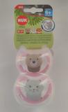 *kit c/2 chupeta nuk space girl s.2 silicone