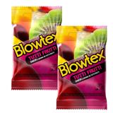 Kit c/ 2 Pacotes Preservativo Blowtex Tutti-Frutti c/ 3 Un Cada