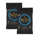 Kit c/ 2 Pacotes Preservativo SKYN Extra Lubrificado c/ 3 Unidades