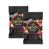 Kit c/ 2 Pacotes Preservativo SKYN Sexy Cherry c/ 3 Un Cada