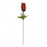 Kit c/ 20 Flor Rosa Plástico 1 Botão Haste 28 Cm - 126311 - Freecom