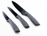 Kit c/ 3 Facas Inox Antiaderente CB Plast Cinza - 136046 - Fort solutions