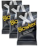 Kit c/ 3 Pacotes Preservativo Blowtex Extra Grande c/ 3 Un Cada