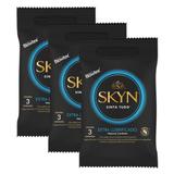 Kit c/ 3 Pacotes Preservativo SKYN Extra Lubrificado c/ 3 Un Cada