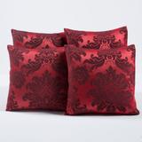 Kit c/ 4 Almofadas Cheias Decorativas Vinho/Vermelho 04 Peças c/ Refil - Dourados enxovais