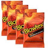 Kit c/ 4 Pacotes Preservativo Blowtex Hot c/ 3 Un Cada