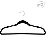 KIT - cabide de veludo adulto preto - 40 unidades - Pingoo.casa
