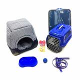 Kit Cachorro Caminha Iglu Xixi Sim/não Completo P Azul - R2s