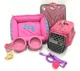 Kit Cachorro Transporte Caminha Xixi Sim/Não Médio Rosa - R2s
