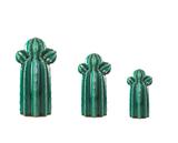 Kit Cacto em Cerâmica 3 pçs Verde - Mart
