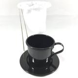 Kit Café Gourmet Caneca 180ml Alumínio Preto com Coador - Alumiart