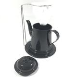 Kit Café Gourmet Mini Bule 200ml Alumínio Preto com Coador - Alumiart
