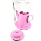 Kit Café Gourmet Mini Bule 200ml Alumínio Rosa com Coador - Alumiart