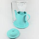 Kit Café Gourmet Mini Bule 200ml Alumínio Tiffany com Coador - Alumiart