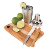 Kit Caipirinha 4 Peças com Faca Aço Inox Domama Inox