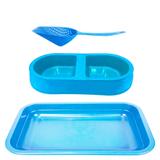 Kit Caixa de Areia P/ Gato +Pá Brinde Gratis Comedouro Dupl* - Rb