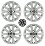Kit Calotas Grid Aro 15 Vw Voyage Confortline G5 2011 12 C/ Emblema