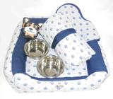 Kit Cama Para Cachorro Gold Mutts 60x60cm 6 Peças Azul - Mutts e chalesco