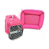 Kit Caminha Conforto Para Cães e Caixa De Transporte Rosa M - R2s