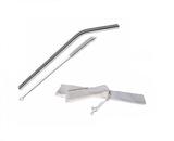 Kit Canudo AÇO INOX Curvado Reutilizavel com Escova e Estojo para Transporte - Pretel