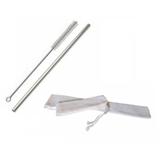 Kit Canudo Aço Inox Reto Reutilizavel Com Escova E Estojo Para Transporte - Lider