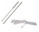 Kit Canudo AÇO INOX Reto Reutilizavel com Escova e Estojo para Transporte - Pretel