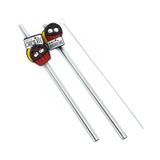 Kit canudo de inox com pin de borracha brigadeiro - Namorados