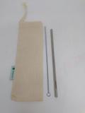 Kit Canudo Shake Reto de Inox + porta canudo Beegreen